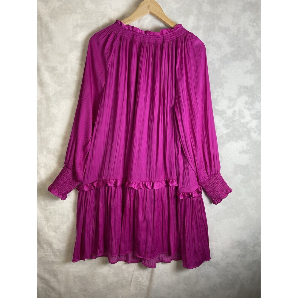 Anthropologie Tunic Dress Women's Size Small Giulia Fushia Pink Swing Dress Boho - Picture 3 of 7